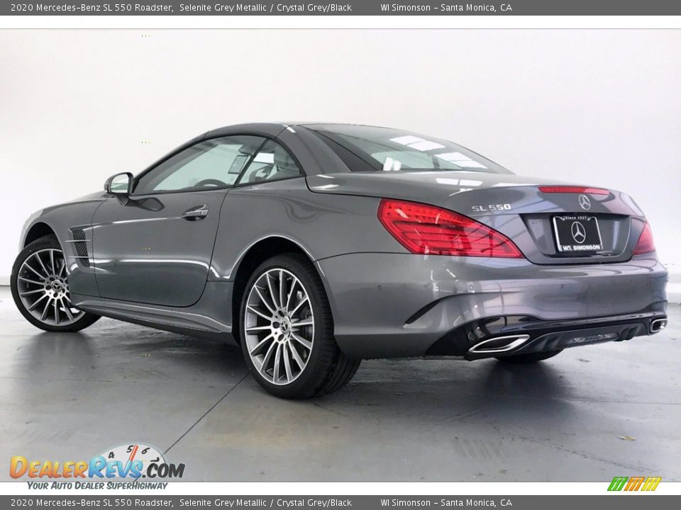 2020 Mercedes-Benz SL 550 Roadster Selenite Grey Metallic / Crystal Grey/Black Photo #2