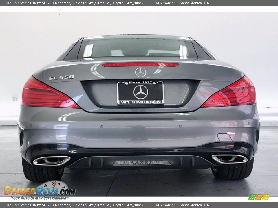 2020 Mercedes-Benz SL 550 Roadster Selenite Grey Metallic / Crystal Grey/Black Photo #3