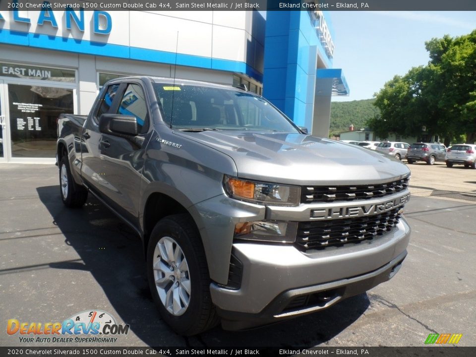 2020 Chevrolet Silverado 1500 Custom Double Cab 4x4 Satin Steel Metallic / Jet Black Photo #4