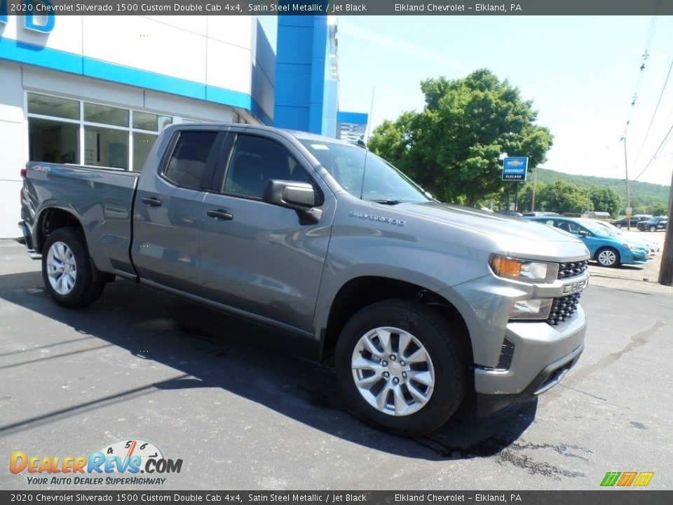 2020 Chevrolet Silverado 1500 Custom Double Cab 4x4 Satin Steel Metallic / Jet Black Photo #5