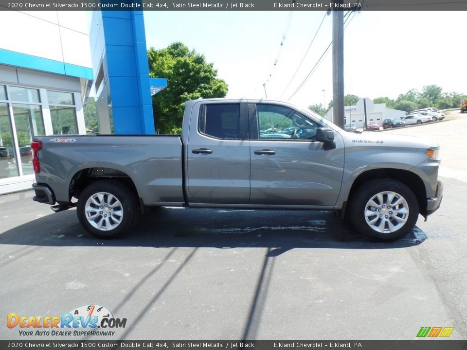 2020 Chevrolet Silverado 1500 Custom Double Cab 4x4 Satin Steel Metallic / Jet Black Photo #6