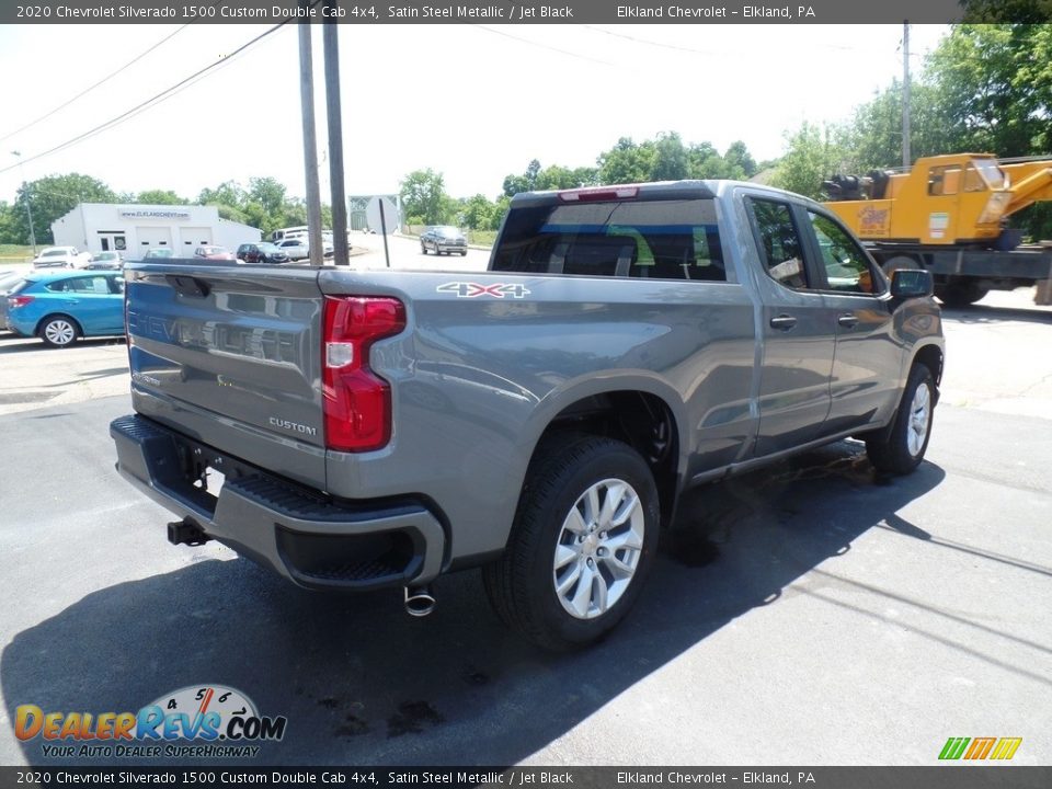 2020 Chevrolet Silverado 1500 Custom Double Cab 4x4 Satin Steel Metallic / Jet Black Photo #7