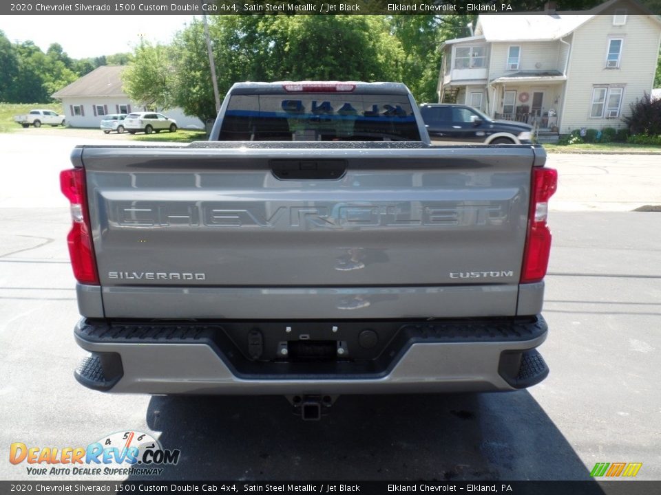 2020 Chevrolet Silverado 1500 Custom Double Cab 4x4 Satin Steel Metallic / Jet Black Photo #8