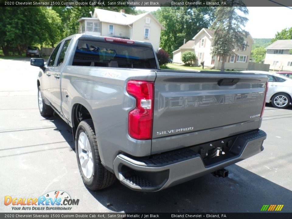 2020 Chevrolet Silverado 1500 Custom Double Cab 4x4 Satin Steel Metallic / Jet Black Photo #9