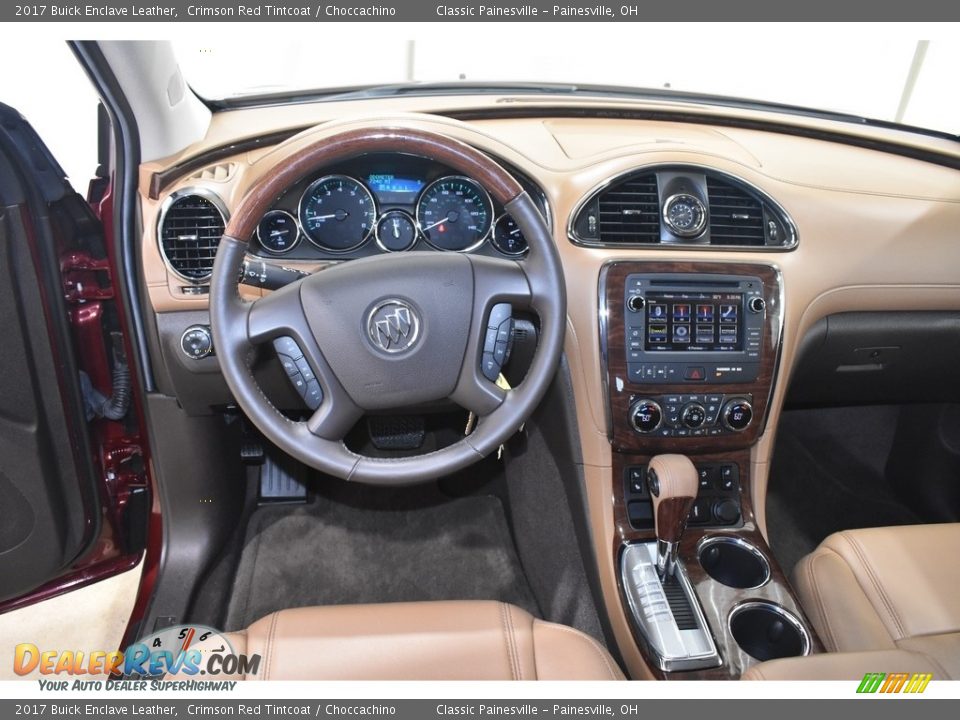 2017 Buick Enclave Leather Crimson Red Tintcoat / Choccachino Photo #13