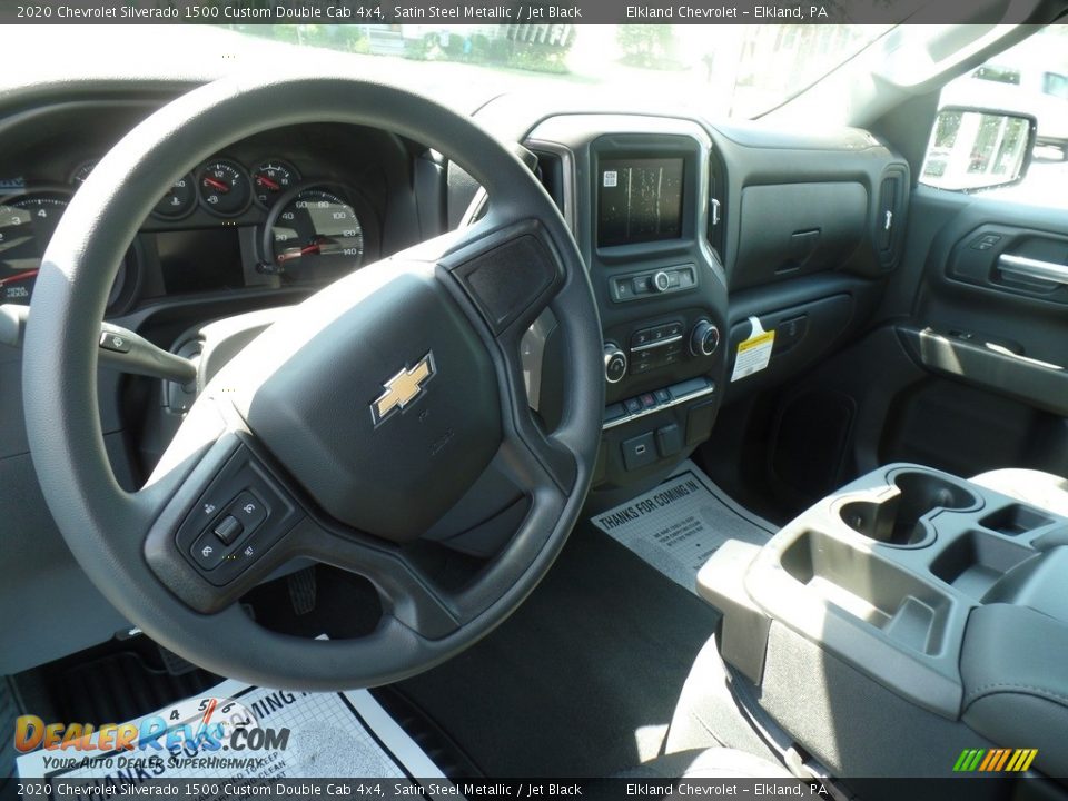 2020 Chevrolet Silverado 1500 Custom Double Cab 4x4 Satin Steel Metallic / Jet Black Photo #19