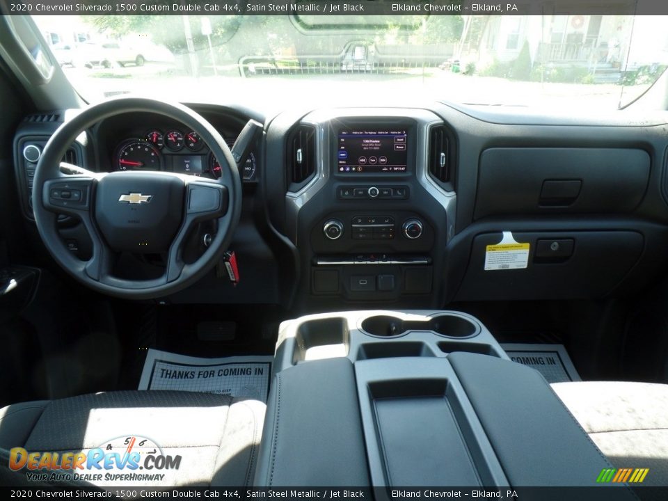 2020 Chevrolet Silverado 1500 Custom Double Cab 4x4 Satin Steel Metallic / Jet Black Photo #30