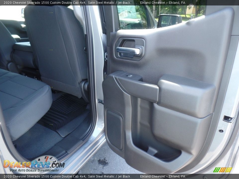 2020 Chevrolet Silverado 1500 Custom Double Cab 4x4 Satin Steel Metallic / Jet Black Photo #34