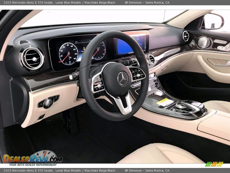 2020 Mercedes-Benz E 350 Sedan Lunar Blue Metallic / Macchiato Beige/Black Photo #4