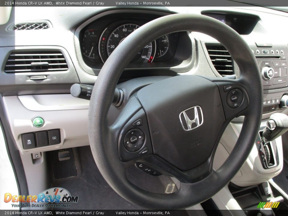 2014 Honda CR-V LX AWD White Diamond Pearl / Gray Photo #13