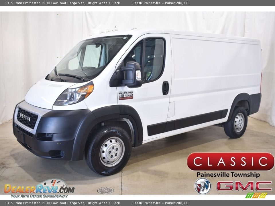 2019 Ram ProMaster 1500 Low Roof Cargo Van Bright White / Black Photo #1