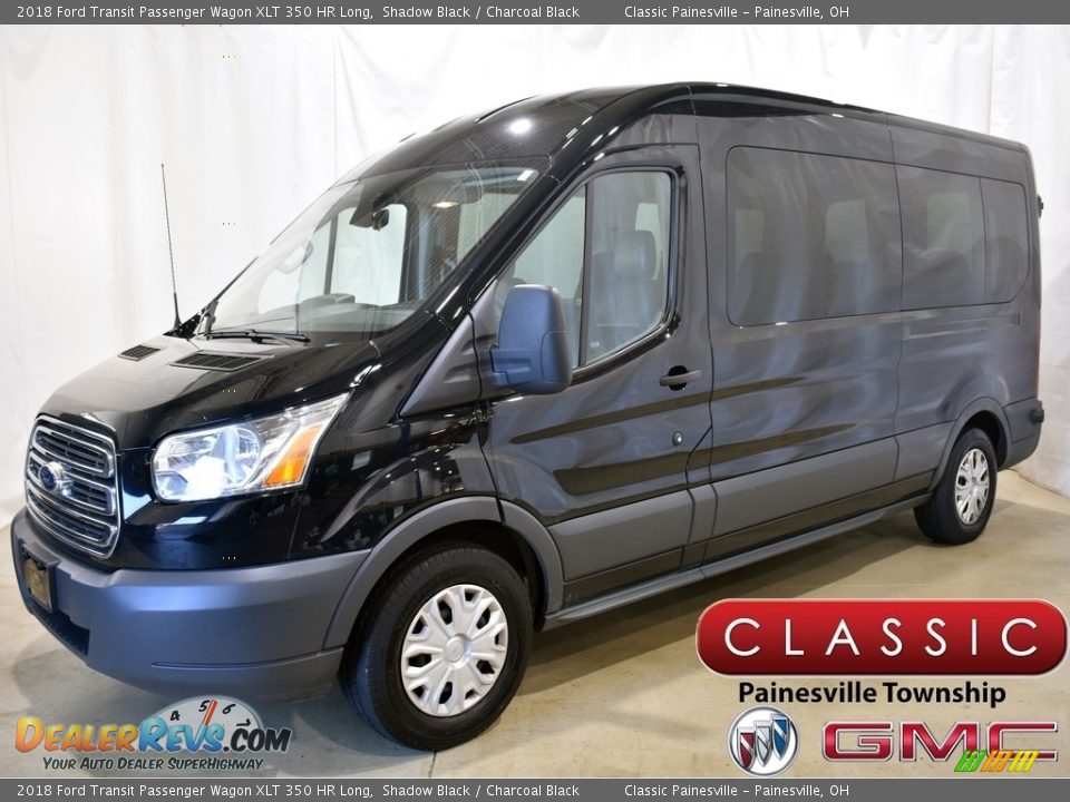 2018 Ford Transit Passenger Wagon XLT 350 HR Long Shadow Black / Charcoal Black Photo #1