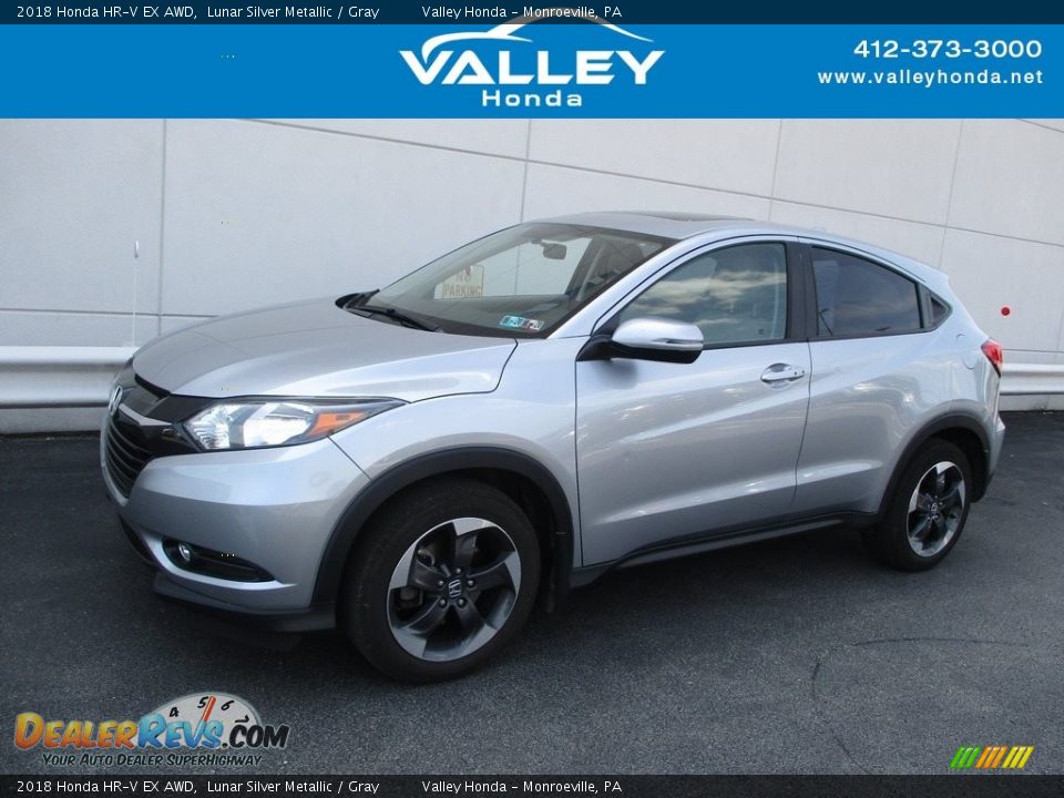 2018 Honda HR-V EX AWD Lunar Silver Metallic / Gray Photo #1