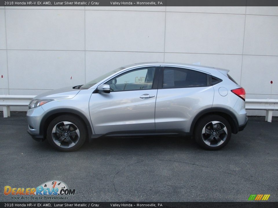 2018 Honda HR-V EX AWD Lunar Silver Metallic / Gray Photo #2