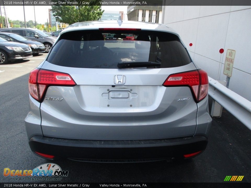 2018 Honda HR-V EX AWD Lunar Silver Metallic / Gray Photo #4