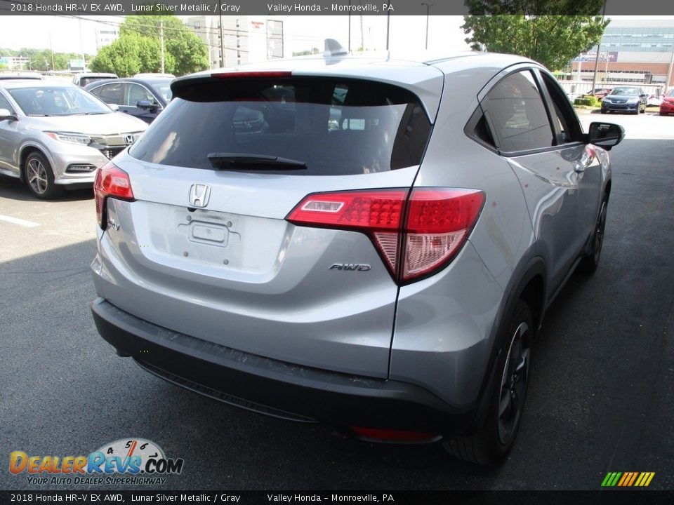 2018 Honda HR-V EX AWD Lunar Silver Metallic / Gray Photo #5