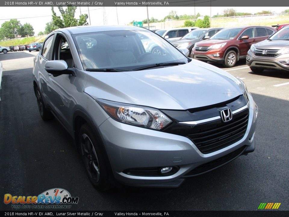 2018 Honda HR-V EX AWD Lunar Silver Metallic / Gray Photo #8