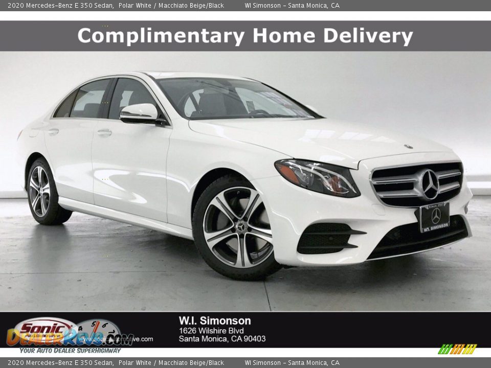 2020 Mercedes-Benz E 350 Sedan Polar White / Macchiato Beige/Black Photo #1