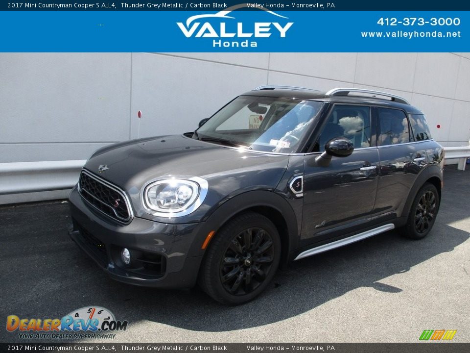 2017 Mini Countryman Cooper S ALL4 Thunder Grey Metallic / Carbon Black Photo #1