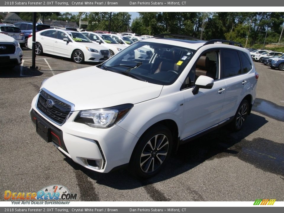 2018 Subaru Forester 2.0XT Touring Crystal White Pearl / Brown Photo #1