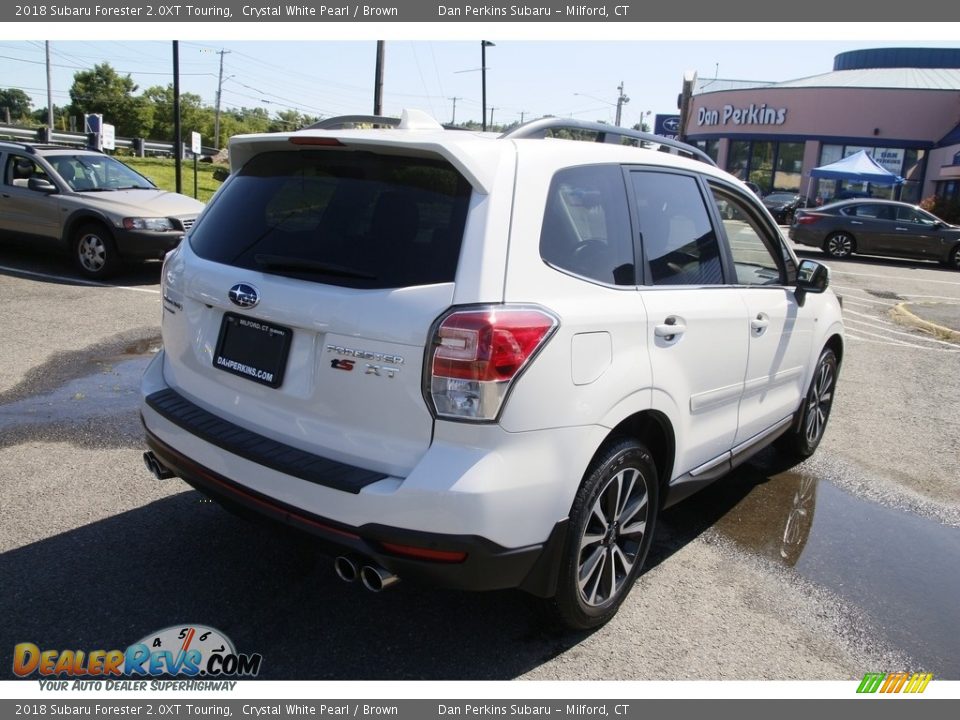 2018 Subaru Forester 2.0XT Touring Crystal White Pearl / Brown Photo #5