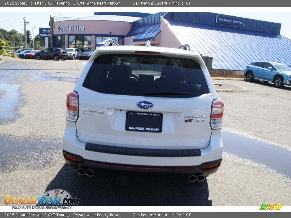 2018 Subaru Forester 2.0XT Touring Crystal White Pearl / Brown Photo #6