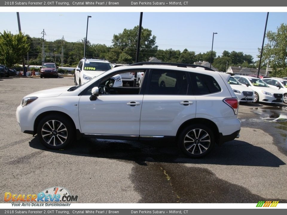 2018 Subaru Forester 2.0XT Touring Crystal White Pearl / Brown Photo #8