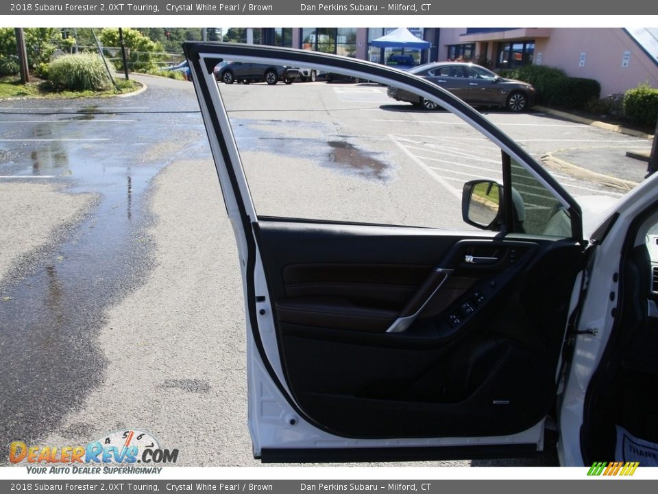 2018 Subaru Forester 2.0XT Touring Crystal White Pearl / Brown Photo #9