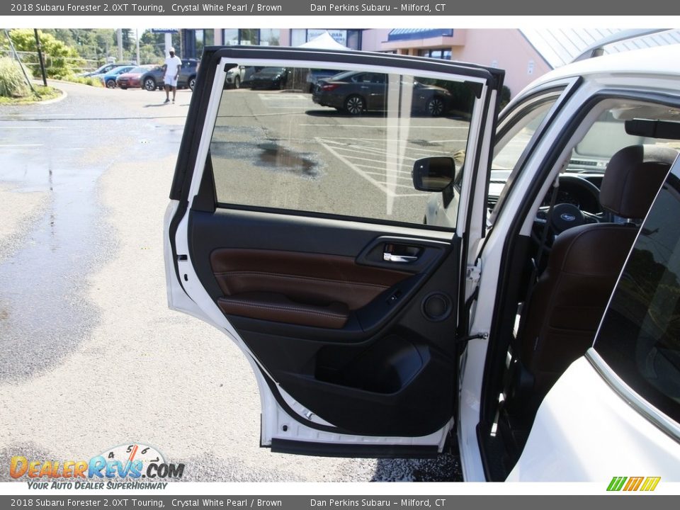 2018 Subaru Forester 2.0XT Touring Crystal White Pearl / Brown Photo #12