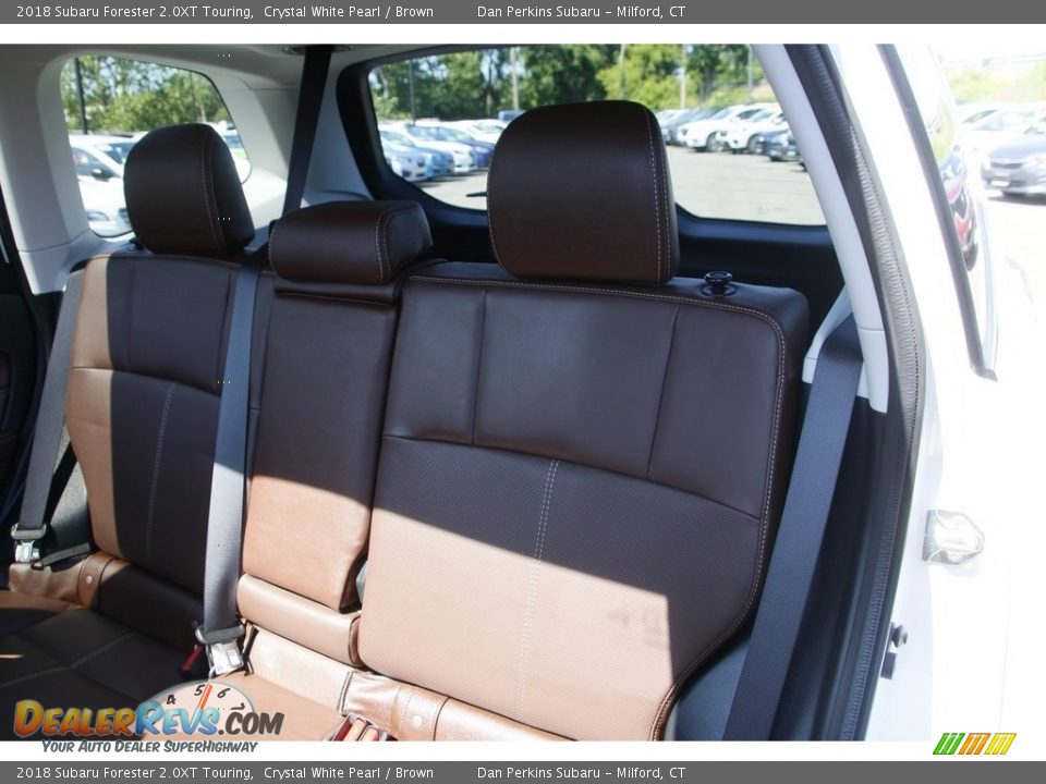 2018 Subaru Forester 2.0XT Touring Crystal White Pearl / Brown Photo #13