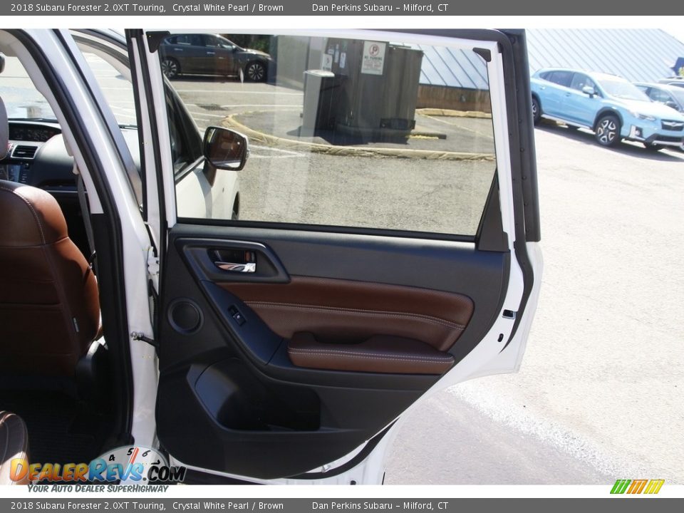 2018 Subaru Forester 2.0XT Touring Crystal White Pearl / Brown Photo #15