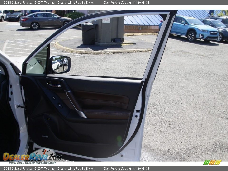 2018 Subaru Forester 2.0XT Touring Crystal White Pearl / Brown Photo #17