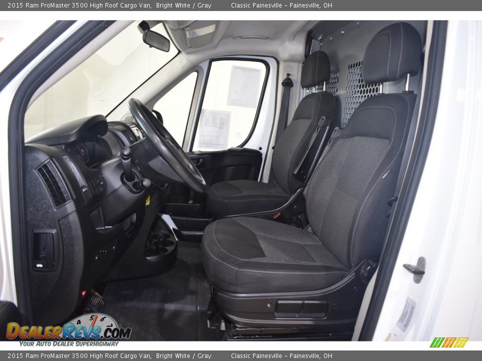 2015 Ram ProMaster 3500 High Roof Cargo Van Bright White / Gray Photo #6