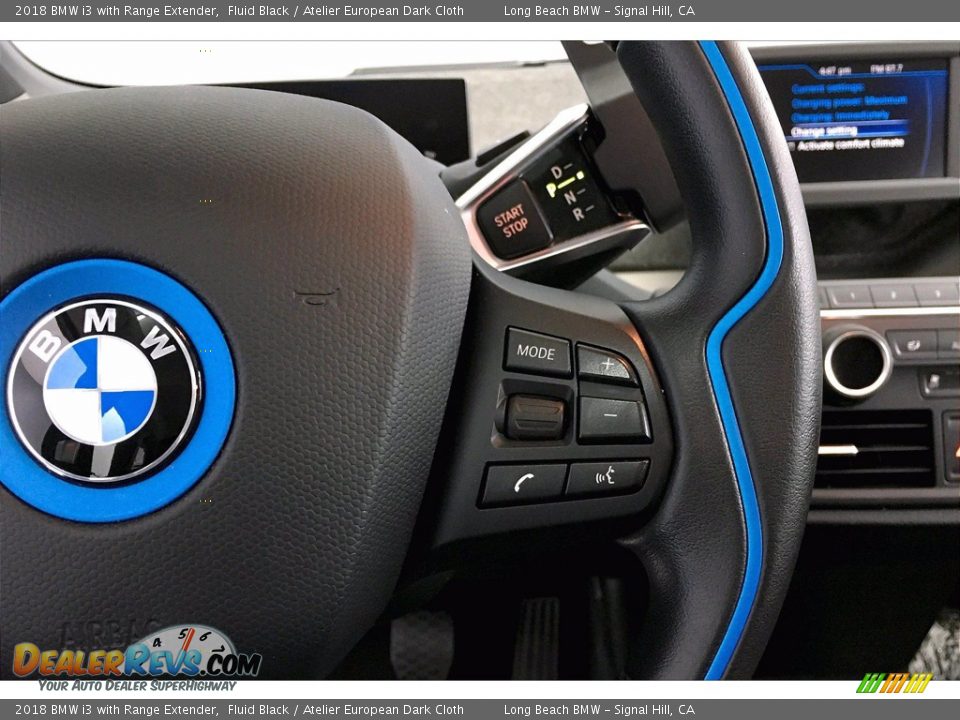 2018 BMW i3 with Range Extender Fluid Black / Atelier European Dark Cloth Photo #19