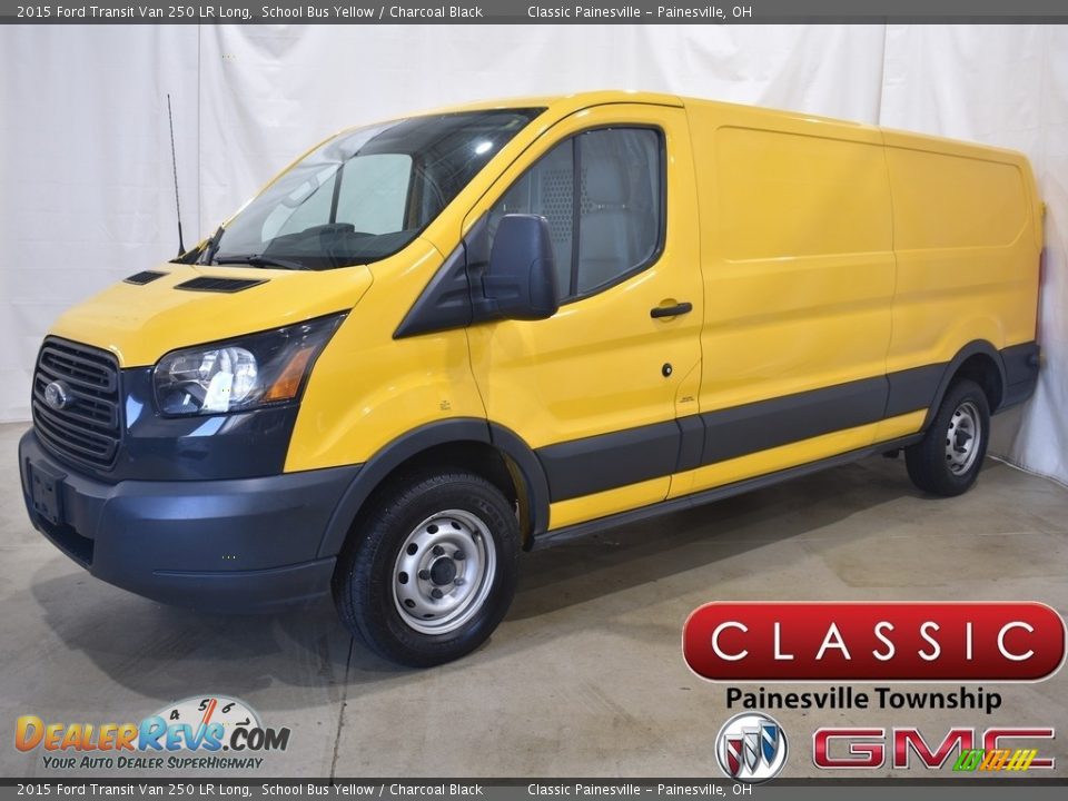 2015 Ford Transit Van 250 LR Long School Bus Yellow / Charcoal Black Photo #1