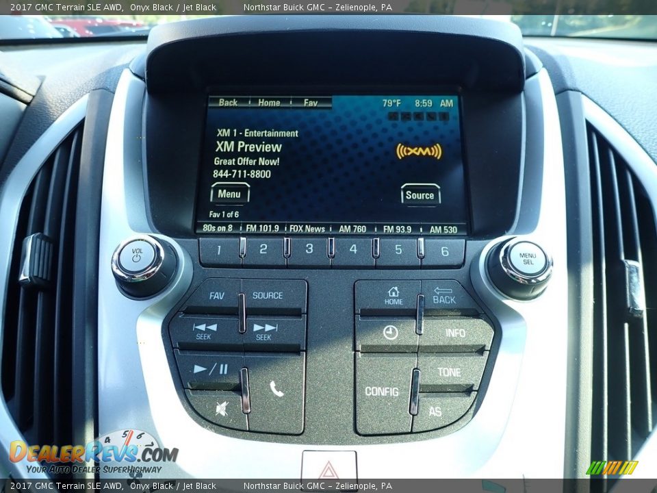 2017 GMC Terrain SLE AWD Onyx Black / Jet Black Photo #26