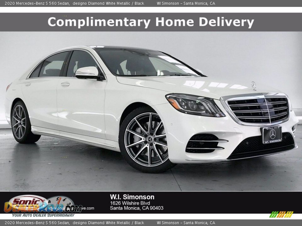 2020 Mercedes-Benz S 560 Sedan designo Diamond White Metallic / Black Photo #1