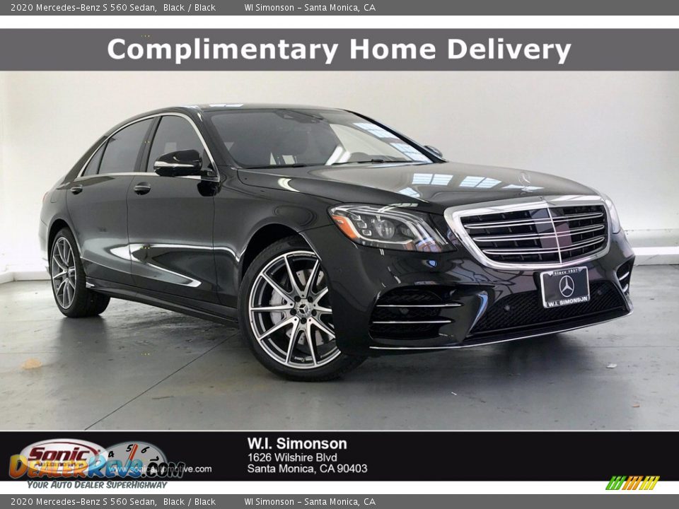 2020 Mercedes-Benz S 560 Sedan Black / Black Photo #1
