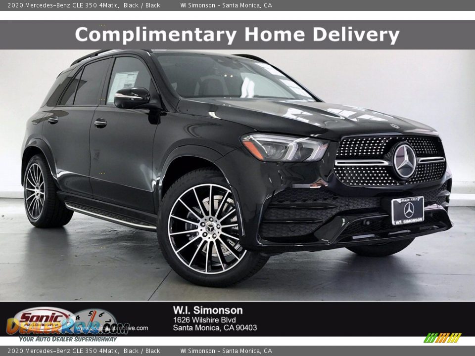 2020 Mercedes-Benz GLE 350 4Matic Black / Black Photo #1