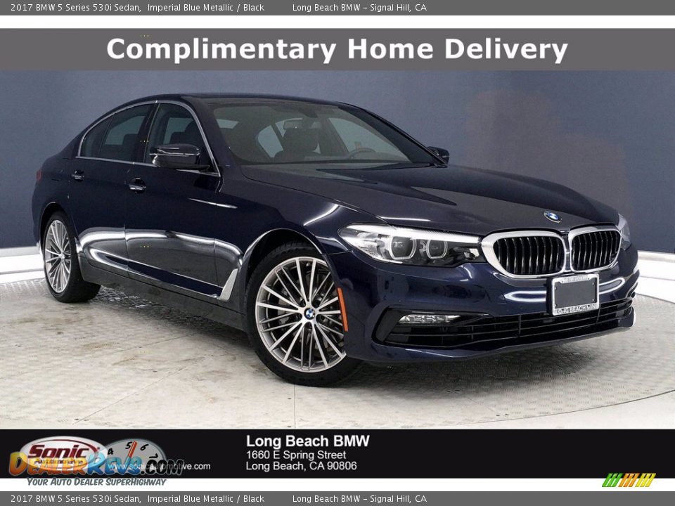 2017 BMW 5 Series 530i Sedan Imperial Blue Metallic / Black Photo #1