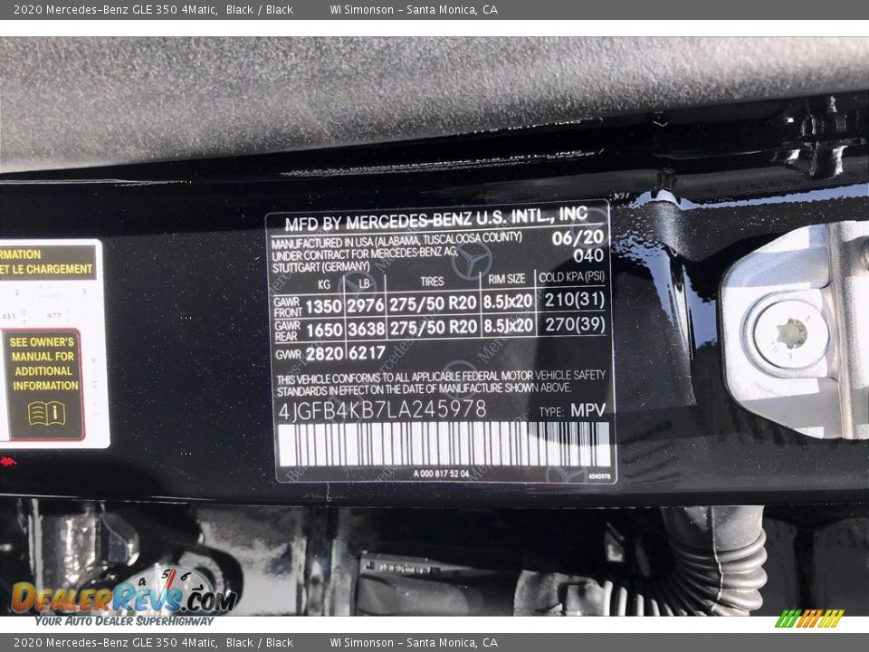 2020 Mercedes-Benz GLE 350 4Matic Black / Black Photo #12