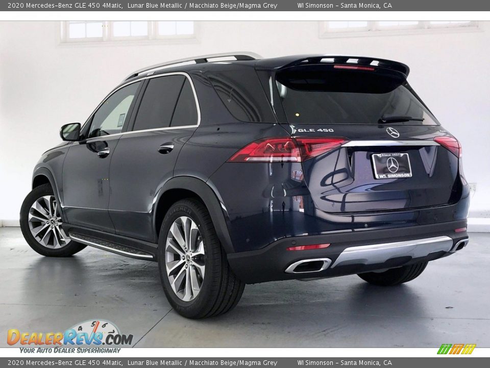 2020 Mercedes-Benz GLE 450 4Matic Lunar Blue Metallic / Macchiato Beige/Magma Grey Photo #2