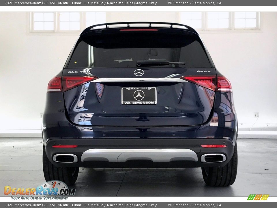 2020 Mercedes-Benz GLE 450 4Matic Lunar Blue Metallic / Macchiato Beige/Magma Grey Photo #3