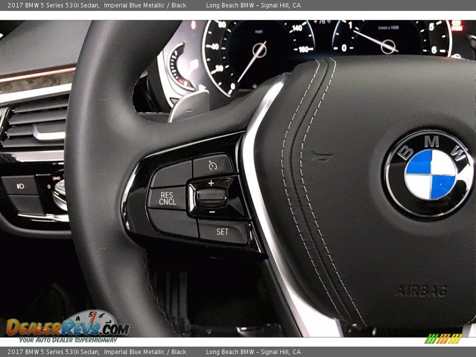 2017 BMW 5 Series 530i Sedan Imperial Blue Metallic / Black Photo #18
