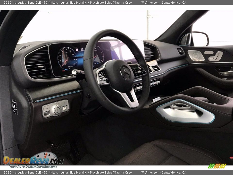 2020 Mercedes-Benz GLE 450 4Matic Lunar Blue Metallic / Macchiato Beige/Magma Grey Photo #4