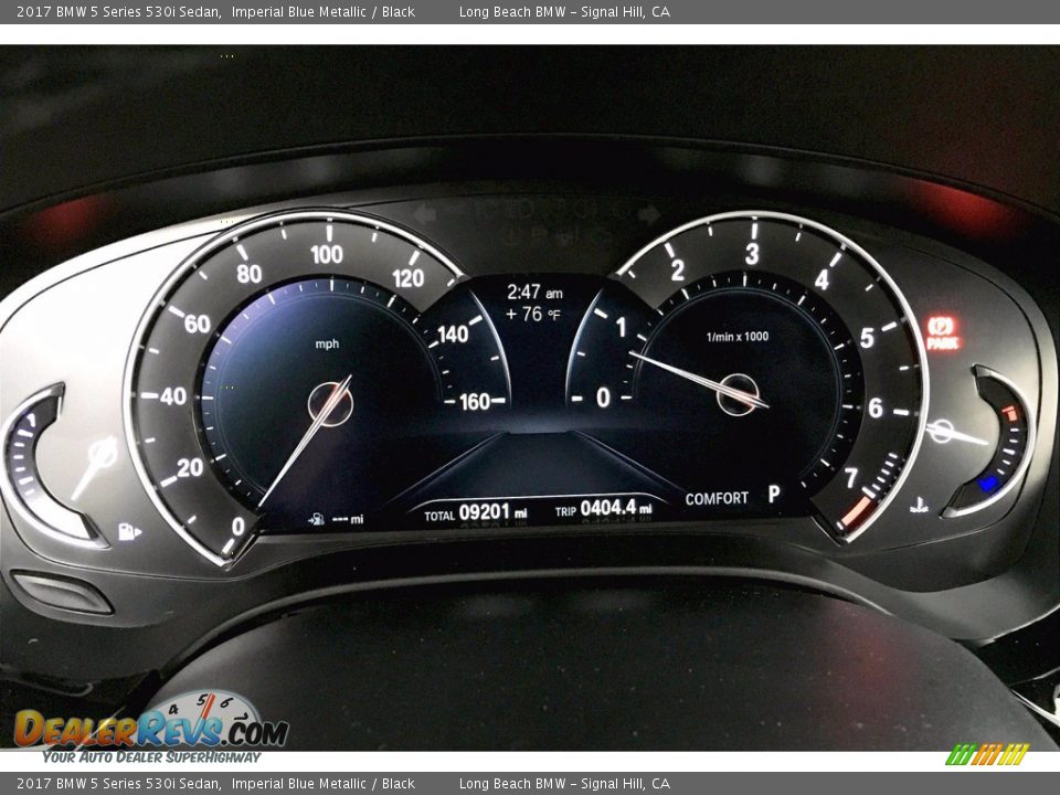 2017 BMW 5 Series 530i Sedan Imperial Blue Metallic / Black Photo #20
