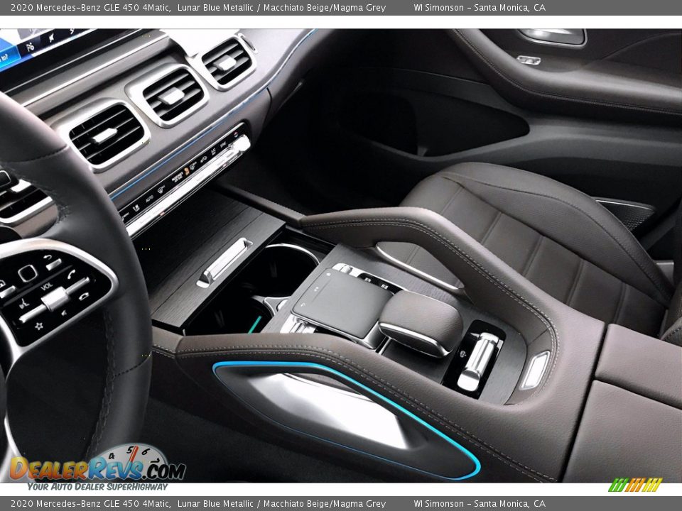 2020 Mercedes-Benz GLE 450 4Matic Lunar Blue Metallic / Macchiato Beige/Magma Grey Photo #7