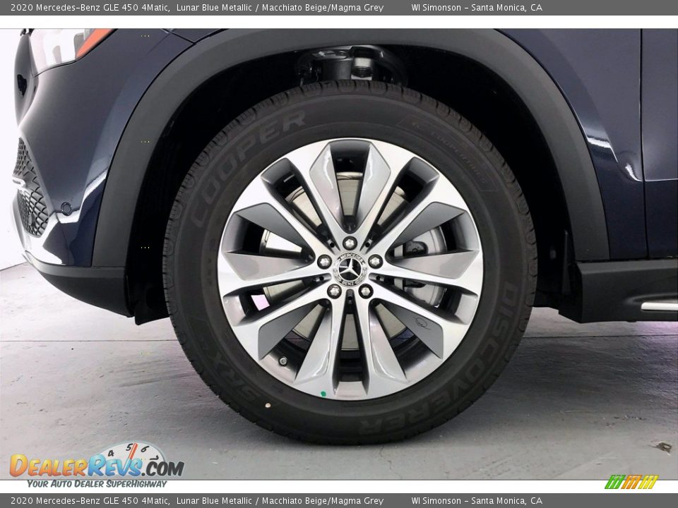 2020 Mercedes-Benz GLE 450 4Matic Lunar Blue Metallic / Macchiato Beige/Magma Grey Photo #9