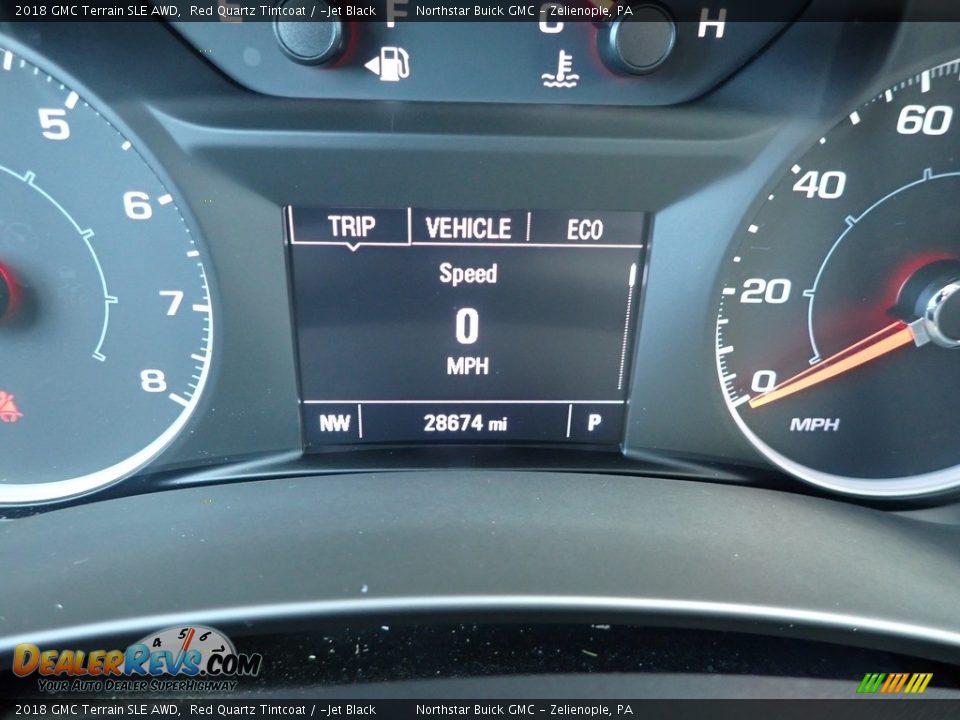 2018 GMC Terrain SLE AWD Red Quartz Tintcoat / ­Jet Black Photo #30