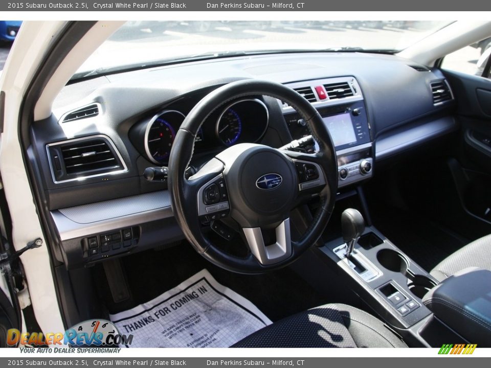 2015 Subaru Outback 2.5i Crystal White Pearl / Slate Black Photo #10